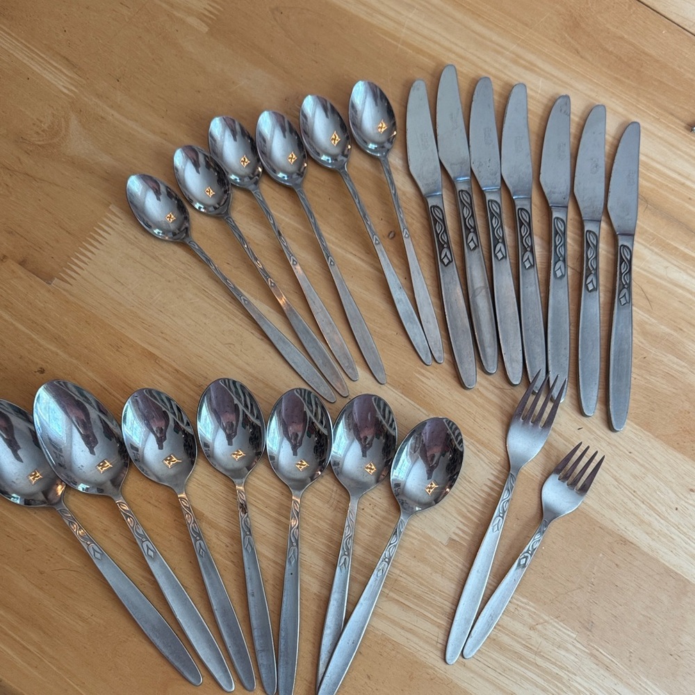 Vintage Amefa Holland Tulip Time Silverwear Vtg